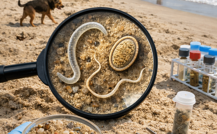 Praias de Caraguatatuba sob alerta: estudo revela presença de helmintos na areia; pesquisadores apontam risco à saúde pública